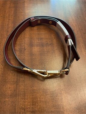 NWOT Michael Kors Burgundy Maroon Leather Crossbody Strap - Gold Hardware